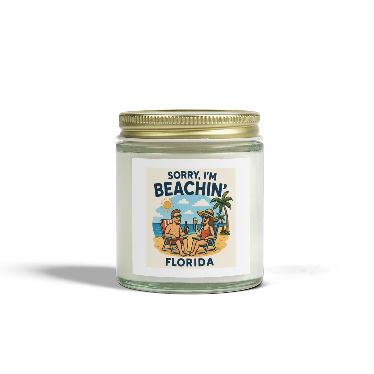 Beach-Inspired Scented Candles, Relaxing Decor for Summer Vibes, Sorry I'm Beachin', Tropical Gift, Home Fragrance