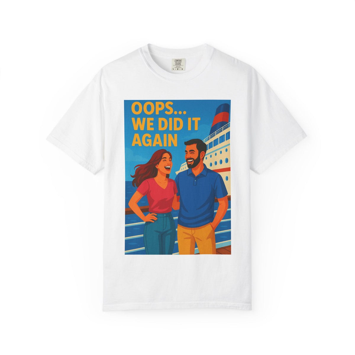 Retro Nostalgia Unisex T-shirt: Fun Vacation Vibes, Oops... We Did It Again, Summer Apparel, Gift for Travelers, Beachwear, Casual Wear