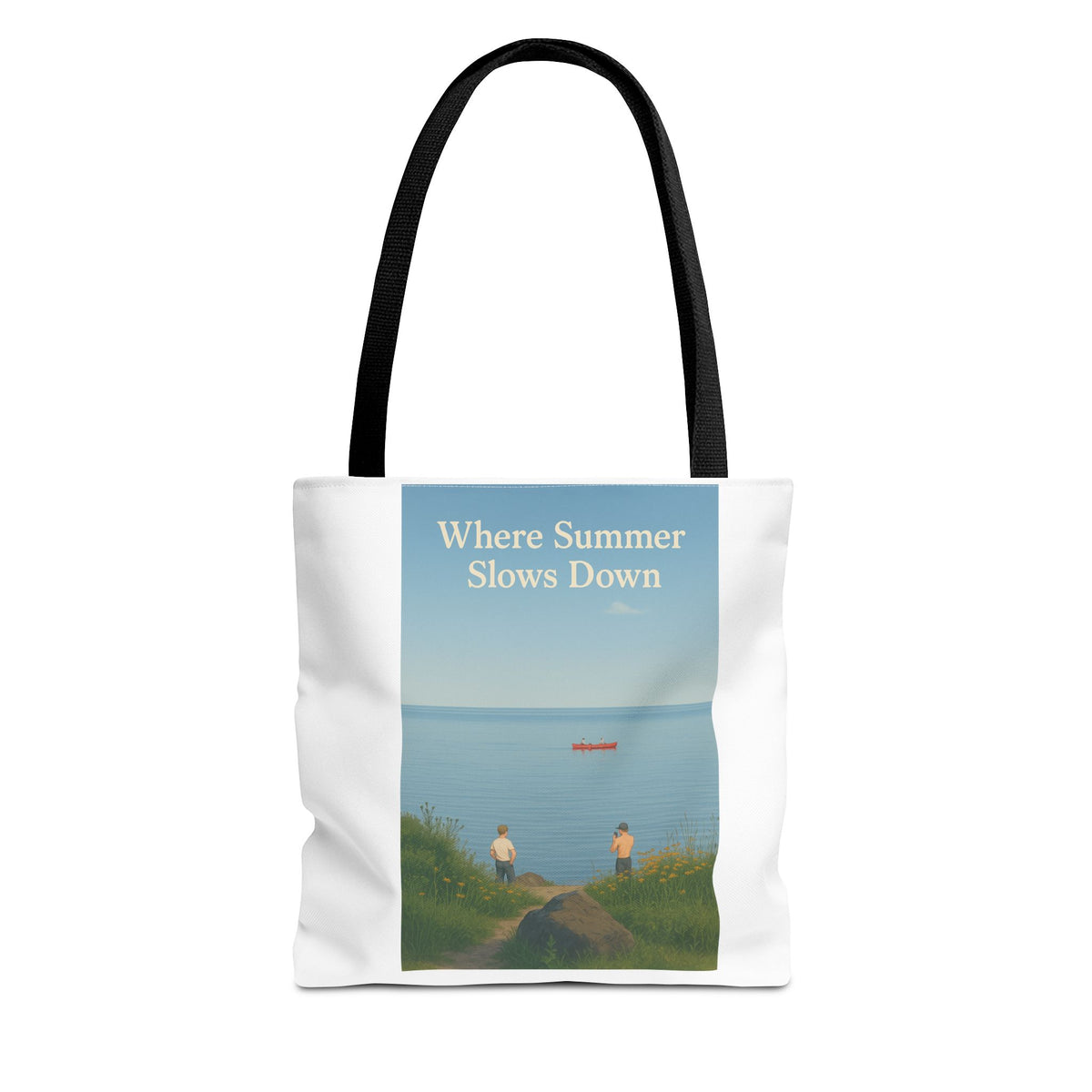 Summer Vibes Tote Bag, Where Summer Slows Down Bag, Beach Tote, Eco-Friendly Reusable Bag, Vacation Accessory, Gift for Nature Lovers