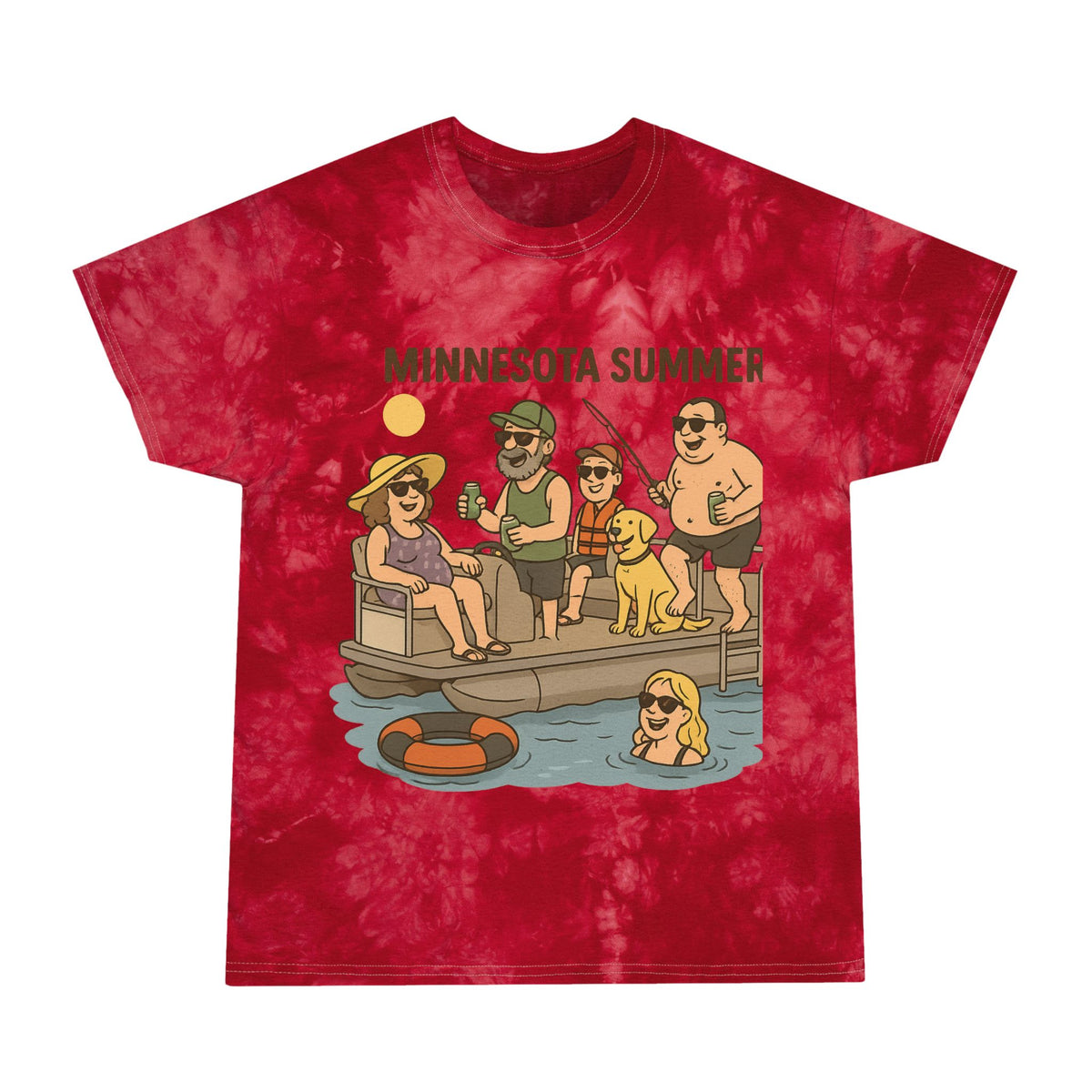 Minnesota Summer Tie-Dye Tee, Fun Summer Vibes, Perfect for Gatherings, Beach Days, Family BBQs, Warm Weather Celebrations, Casual Wear