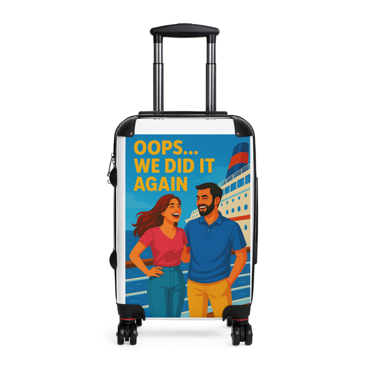 Vibrant Travel Suitcase for Adventurers - Perfect for Vacations, Weekend Getaways, and Celebrations, Oops We Did It Again Luggage
