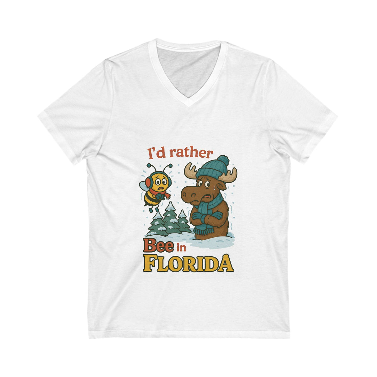Unisex Jersey Short Sleeve V-Neck Tee