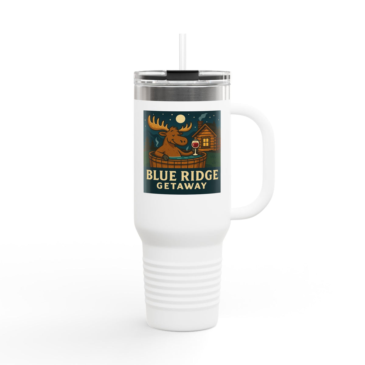 Blue Ridge Getaway Insulated Travel Mug | 40oz | Perfect for Outdoor Adventures, Camping, Hiking, Gifts for Nature Lovers