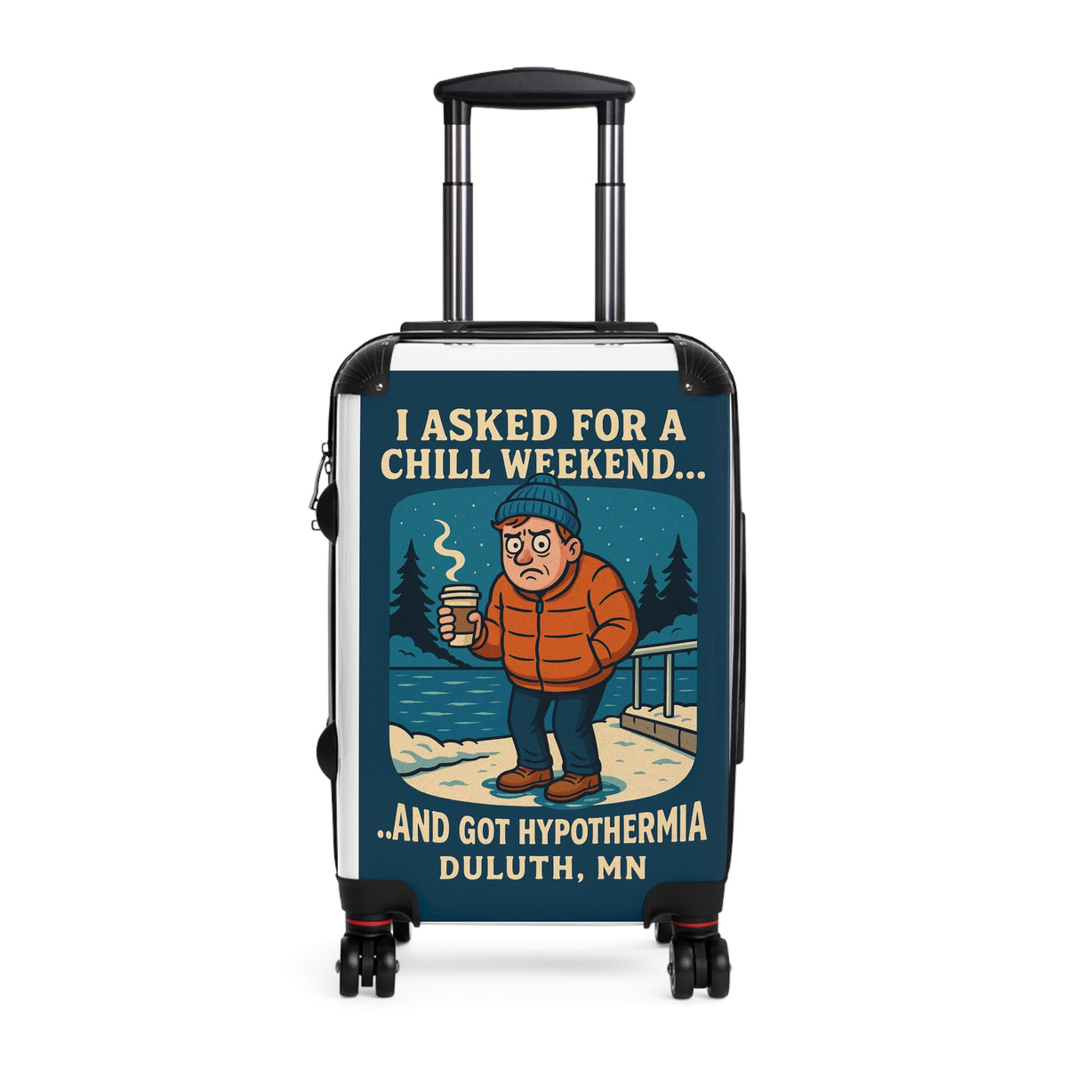 Weekend Chill Suitcase - Travel Bag with Fun Travel Quote, Perfect for Getaways, Adventure Lovers, Gift Idea, Durable Luggage