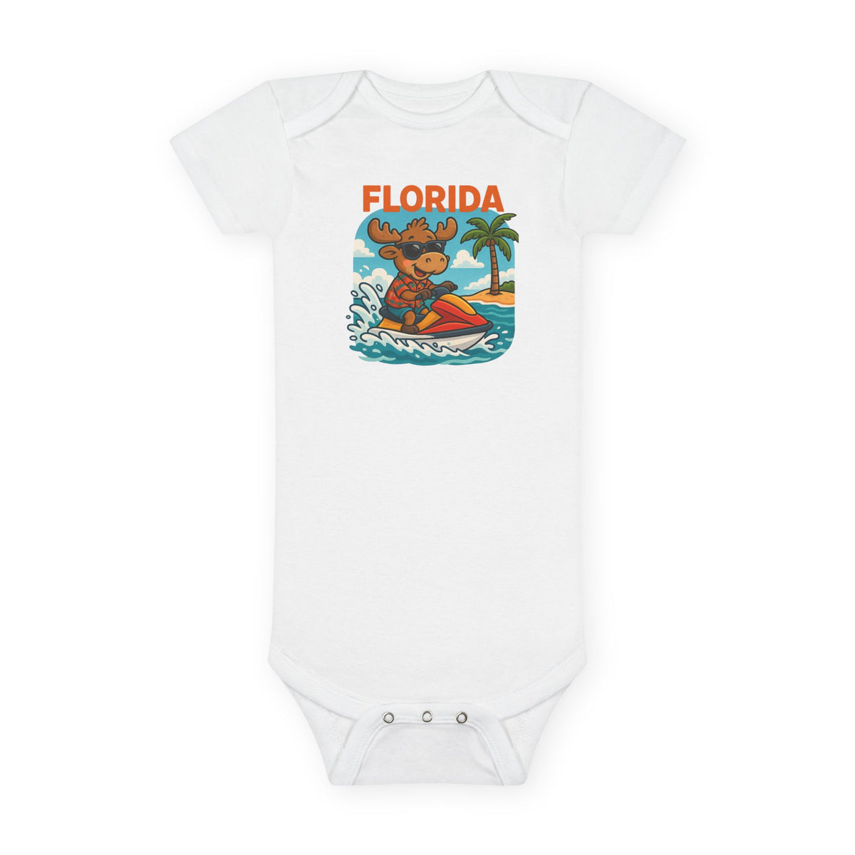 Florida Moose Baby Onesie, Cute Infant Bodysuit, Summer Outfit, Toddler Gift, Baby Shower Gift, Kids Apparel