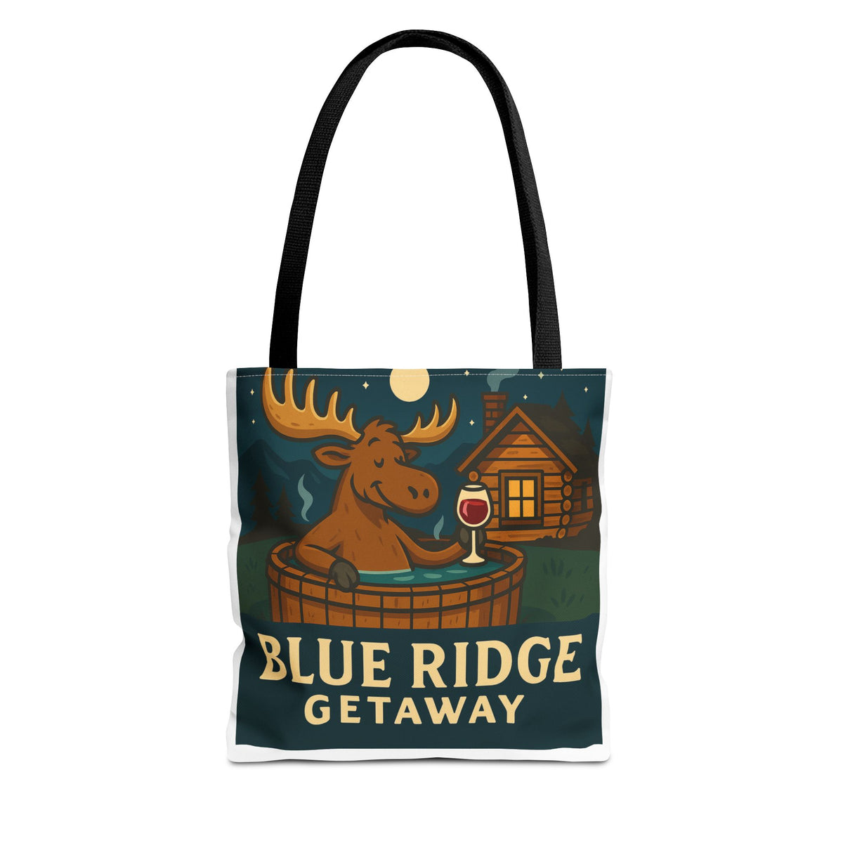 Charming Blue Ridge Getaway Tote Bag, Cabin Vibes, Nature Lover Gift, Travel Companion, Eco-Friendly Tote, Perfect for Camping